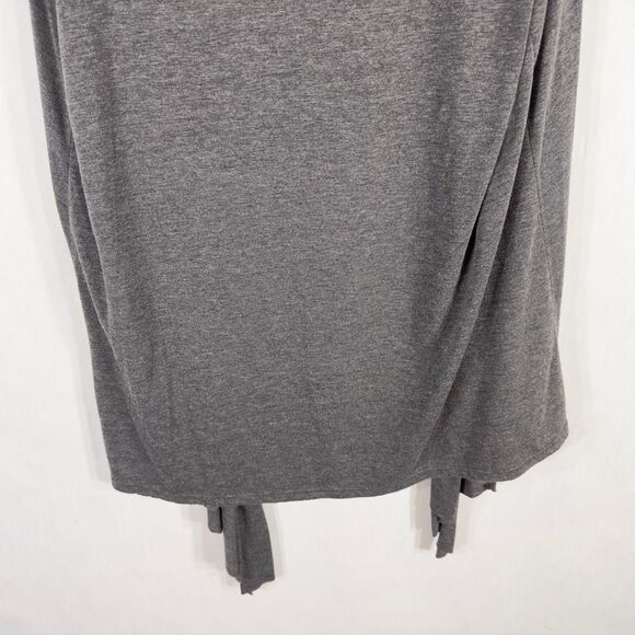 Jason Maxwell Plus Size 2X Shrug Open‎ Front Sleeveless Gray Knit Waterfall 101 - Picture 6 of 8